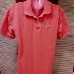 Vintage Mens Medium Orange Lacoste Polo Shirt
